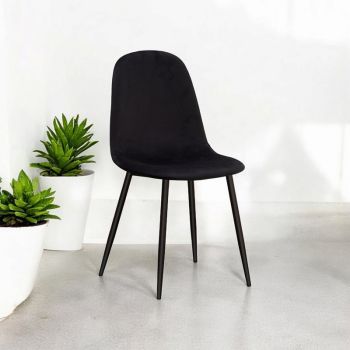 Dining Chair - Metal - L52 x W44 x H86 cm - Black