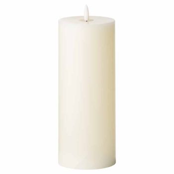 Luxe Collection Natural Glow 3.5 x 9 LED Candle - Plastic/Wax - L9 x W9 x H23 cm - Ivory