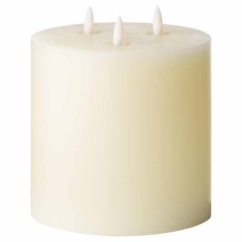 Luxe Collection Natural Glow 6 x 6 LED Candle - Plastic/Wax - L15 x W15 x H15 cm - Ivory