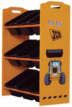 Kidsaw JCB 9 Bin Storage - MDF - L28 x W66 x H64 cm