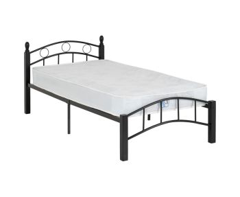 Luton 3 Feet Bed Frame - L200 x W93.5 x H76 cm - Black/Black