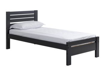 Toledo 3 Feet Bed Frame - L198 x W97.5 x H93 cm - Grey