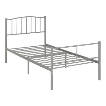 Newton 3 Feet Bed Frame - Metal - L202 x W96.5 x H94.5 cm - Silver