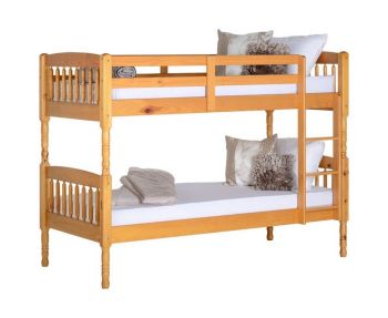 Albany 3 Feet Bunk Bed - L103 x W202 x H152 cm - Antique Pine