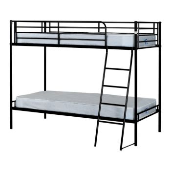 Brandon 3 Feet Bunk Bed - L128 x W197 x H160 cm - Black