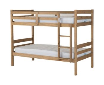 Panama 3 Feet Bunk Bed - L104 x W198 x H154 cm - Natural Wax