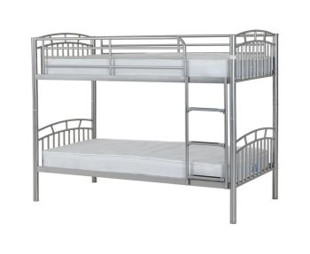 Ventura 3 Feet Bunk Bed - L101 x W201 x H154 cm - Silver