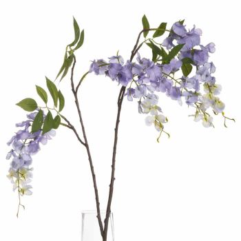 Wisteria Artificial Flower - Fabric/Plastic - L42 x W42 x H82 cm - Lilac