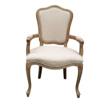 Linen Fabric Louis Dining Chair - L60 x W60 x H98 cm