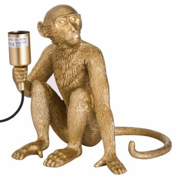 George The Monkey Table Lamp - Resin - L20 x W23 x H30 cm - Gold