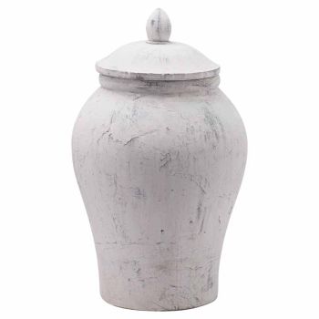 Bloomville Large Stone Ginger Jar - Ceramic - L27 x W27 x H36 cm - Stone