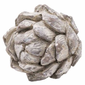 Garda Decorative Medium Artichoke - Ceramic - L12 x W12 x H12 cm - Antique White/Stone