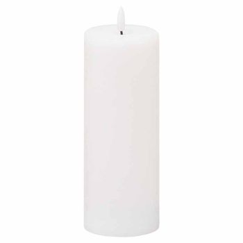 Luxe Collection Natural Glow 3x8 LED Candle - Plastic/Wax - L7 x W7 x H20 cm - White