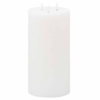 Luxe Collection Natural Glow 6x12 LED Candle - Plastic/Wax - L15 x W15 x H30 cm - White