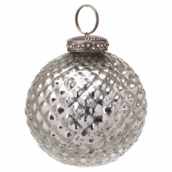 The Noel Collection Silver Christmas Bauble