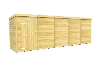 20 x 5 Feet Pent Shed - Single Door Without Windows - Wood - L147 x W589 x H201 cm
