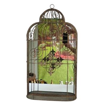 Garden Mirror Cage - Metal - L11 x W40 x H73 cm