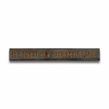 Champagne Grey Wash Message Plaque - Wood - L2 x W100 x H13 cm - Brown