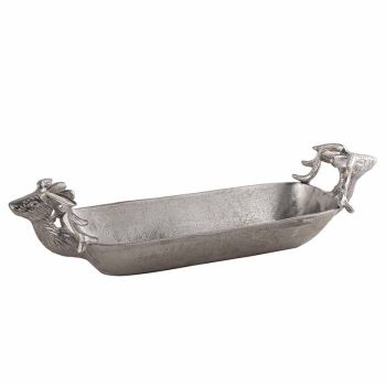 Farrah Collection Silver Deer Display Tray - L17 x W57 x H14 cm
