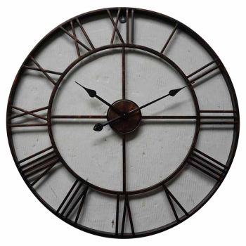 Skeleton Wall Clock - Metal - L5 x W70 x H70 cm - Bronze
