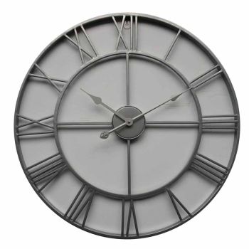 Silver Skeleton Wall Clock