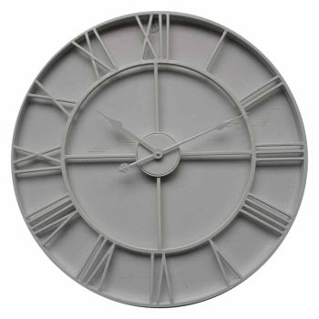 Skeleton Wall Clock - Metal - L5 x W70 x H70 cm - White