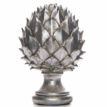 Pinecone Finial - Ceramic - L15 x W15 x H23 cm - Silver