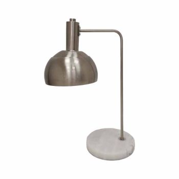 Marble Industrial Adjustable Desk Lamp - Metal - L18 x W28 x H46 cm - Silver