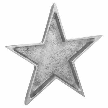 Small Star Dish - Cast Aluminium - L2 x W23 x H23 cm - Silver