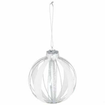The Noel Collection Striped Glitter Bauble