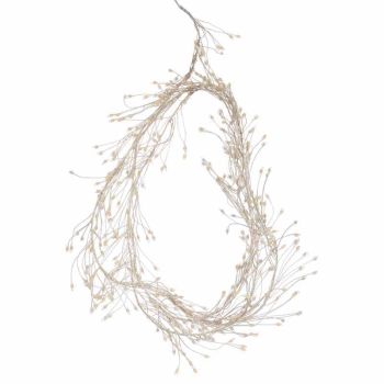 2.75m\9ft Plug-In LED Eight Sequence Warm White Cluster String Light - Metal - L20 x W20 x H520 cm - Clear