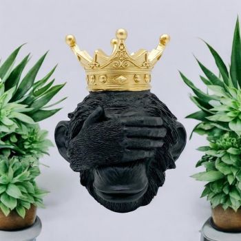 Decorative Monkey Ornament - L16 x W16 x H18 cm