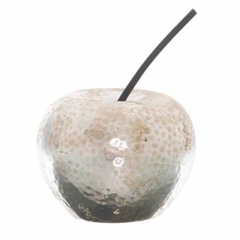 Small Apple Ornament - Ceramic - L10 x W10 x H13 cm - Silver