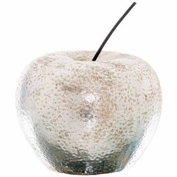 Large Apple Ornament - Ceramic - L20 x W20 x H21 cm - Silver