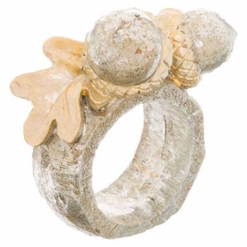 Acorn Napkin Ring - Resin - L1 x W2 x H3 cm - Gold