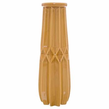 Seville Collection Tall Vase - Ceramic - L13 x W13 x H41 cm - Ochre