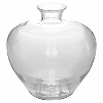 Clear Glass Squat Stem Vase