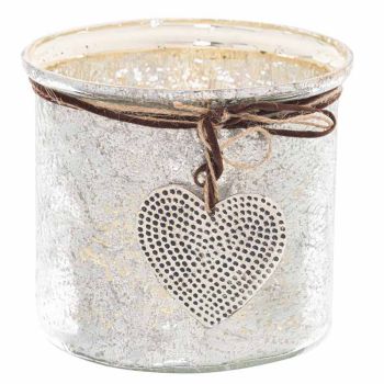 The Noel Collection Medium Candle Holder - Glass - L14 x W14 x H12 cm
