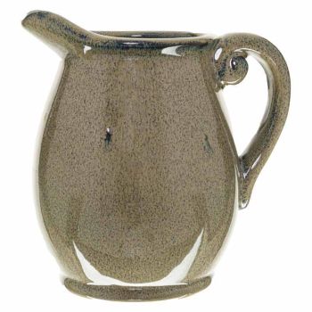 Small Olive Olpe Vase - Ceramic - L13 x W14 x H16 cm - Green