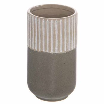Mason Collection Straight Vase - Ceramic - L13 x W13 x H22 cm - Grey