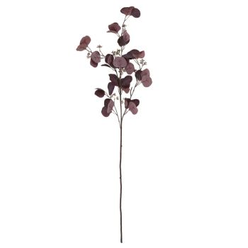 Berried Eucalyiptus Stem - Plastic - L38 x W38 x H109 cm - Burgundy