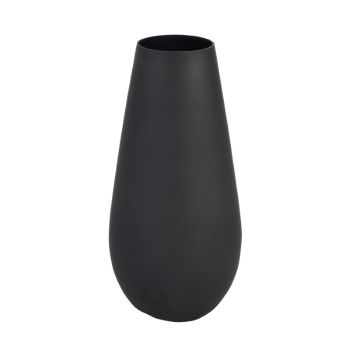 Vase - Glass - L13 x W13 x H27 cm - Black