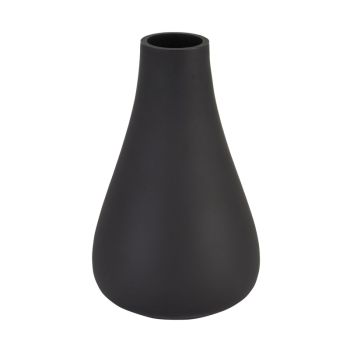 Tapered Vase - Glass - L11 x W11 x H18 cm - Black