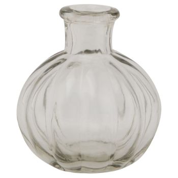 Volta Bud Vase Large - Glass - L6 x W6 x H7 cm - Clear