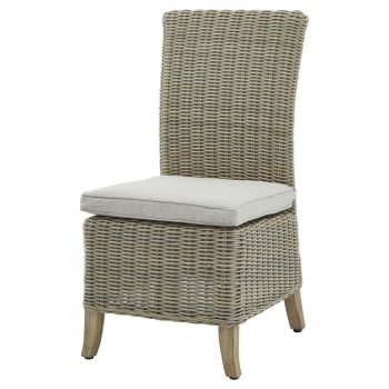 Capri Collection Outdoor Dining Chair - Fabric/Metal/Synthetic Fibers - L60 x W48 x H103 cm - Beige