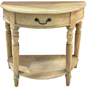 Copgrove Collection Half Moon Console - Wood - L80 x W40 x H80 cm - Brown