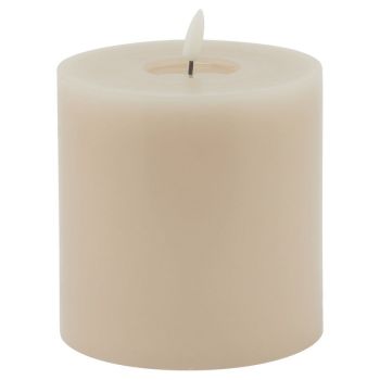 Luxe Collection Melt Effect LED Candle - Wax - L13 x W13 x H13 cm - Taupe