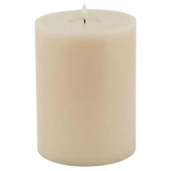 Luxe Collection Melt Effect LED Candle - Wax - L15 x W15 x H20 cm - Taupe