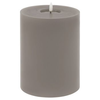 Luxe Collection Melt Effect LED Candle - Wax - L15 x W15 x H20 cm - Grey