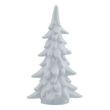 Large Snowy Fir Tree - Resin - L13 x W20 x H35 cm - White